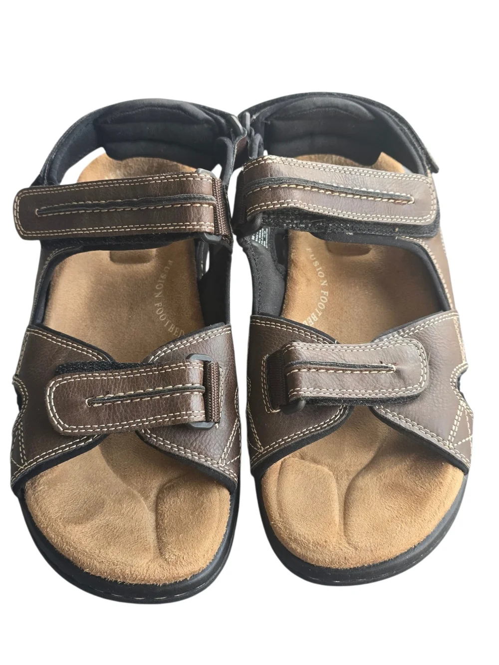 Dockers Brown and Black Men's Adjustable Strap Sandals